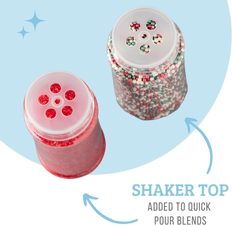 Sweets Indeed Christmas Sprinkles Mix – 10.90 oz Holiday Blend | Edible Jimmies, Nonpareils & Sugar Pearls - Image 4